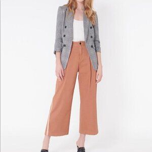 Veronica Beard Ryder Front Pleat Tailored High Rise Wide Leg Pants Clay …